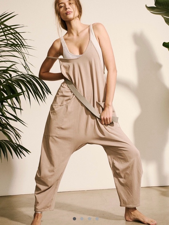 FP Movement by Free People Pants - FP Movement Hot Shot Onesie | Beige | Size Small